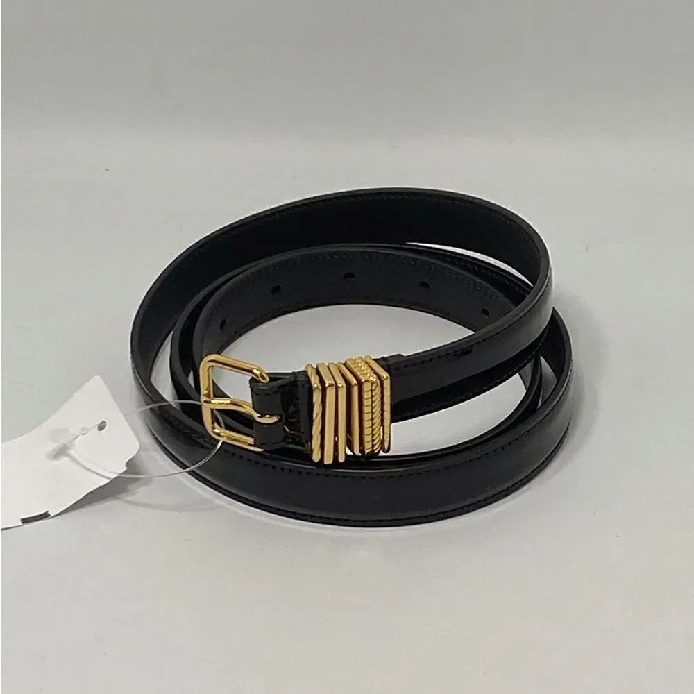 Saint Laurent Hublot Loop Belt In Patent Leather size 95/38”